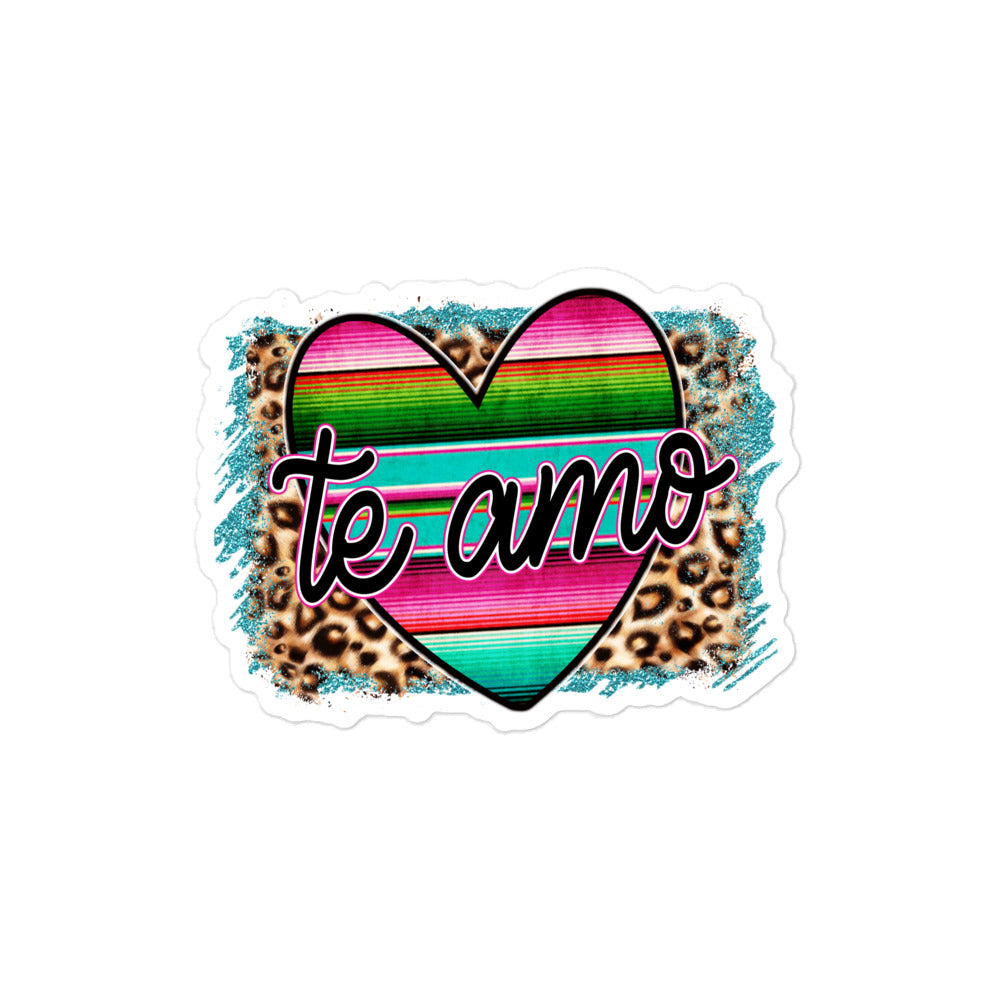 Te Amo Bubble-free Sticker