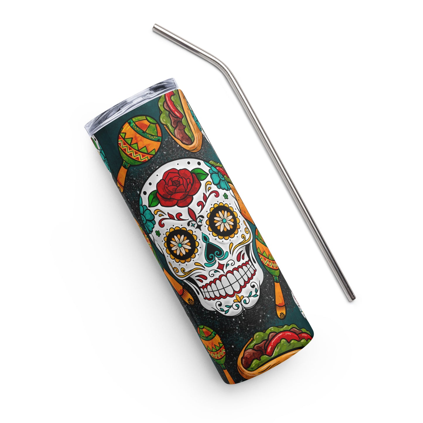 Fiesta Sugar Skull Stainless steel tumbler