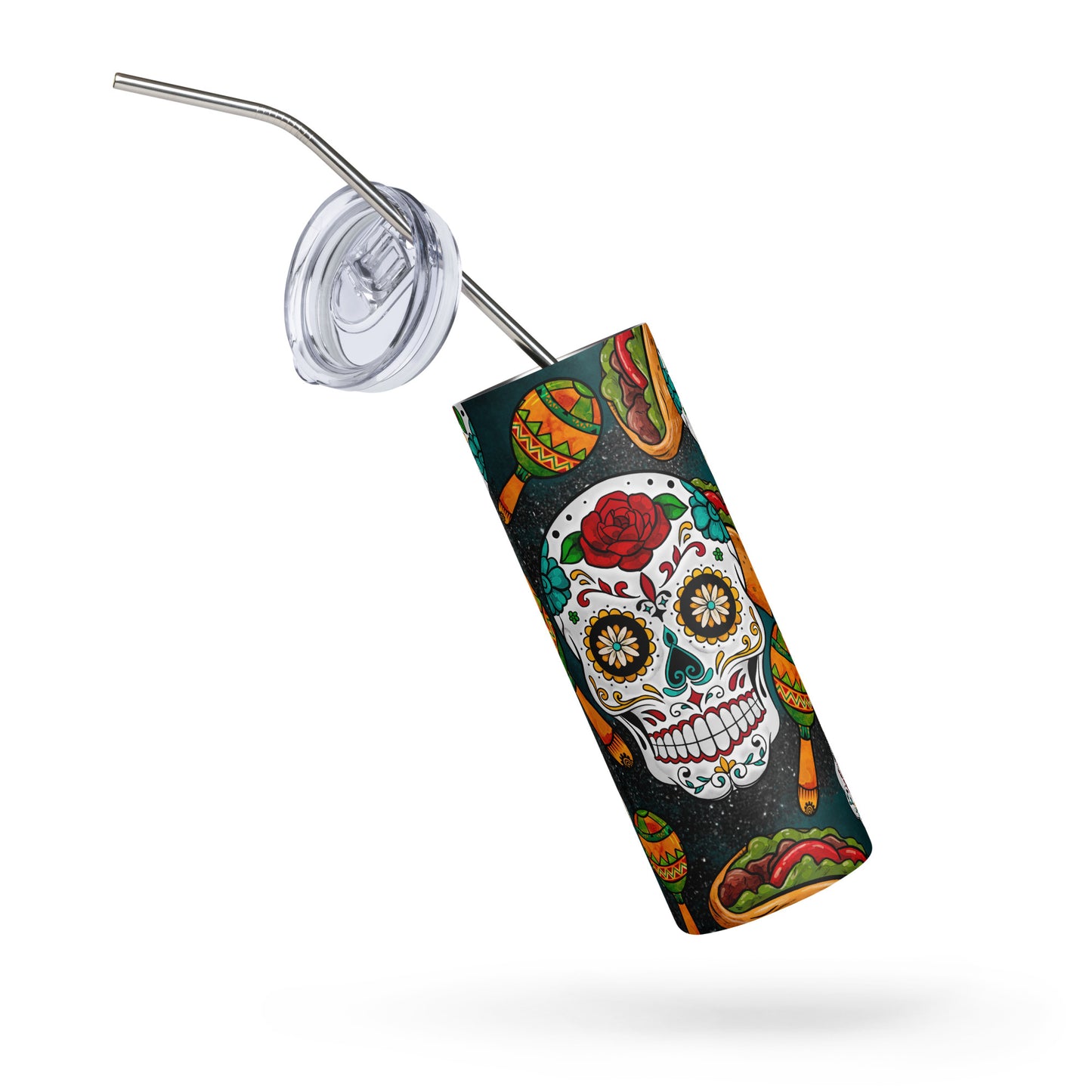 Fiesta Sugar Skull Stainless steel tumbler