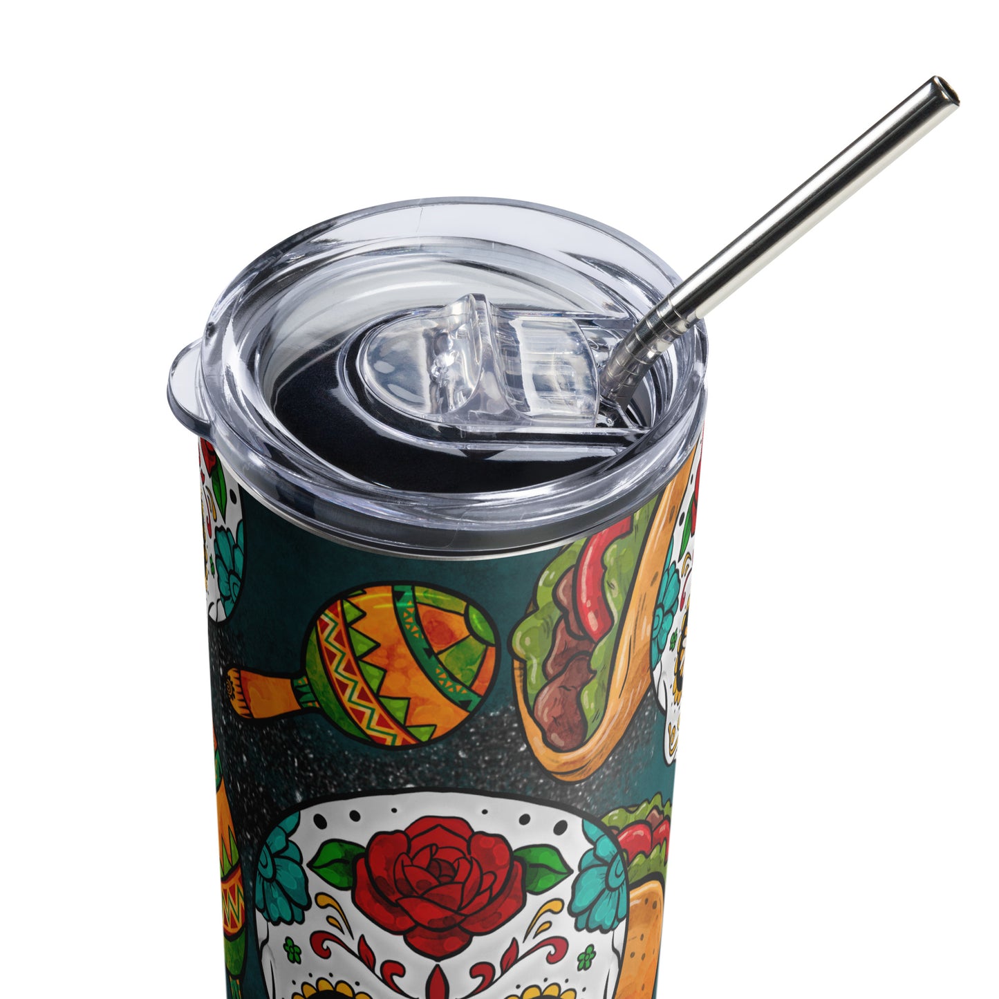 Fiesta Sugar Skull Stainless steel tumbler