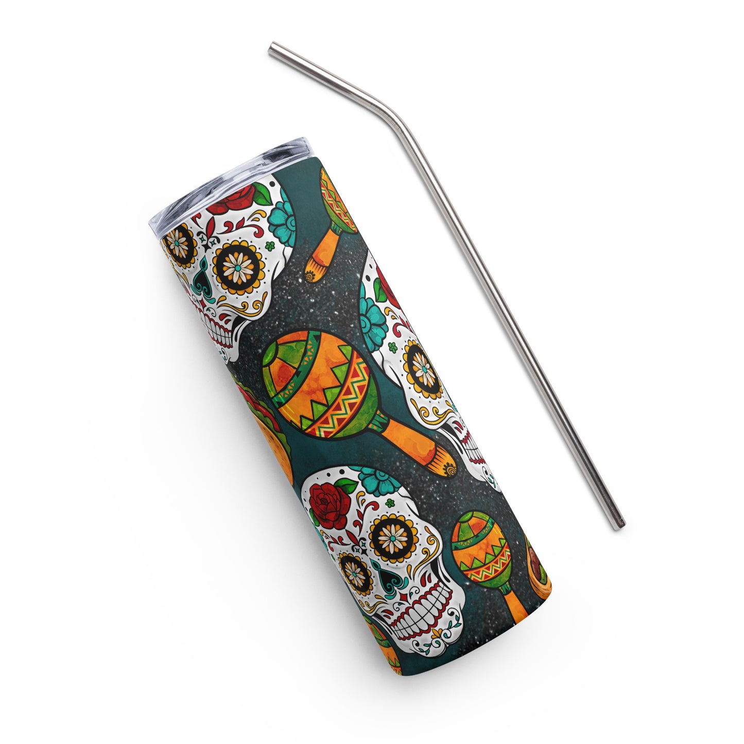 Fiesta Sugar Skull Stainless steel tumbler