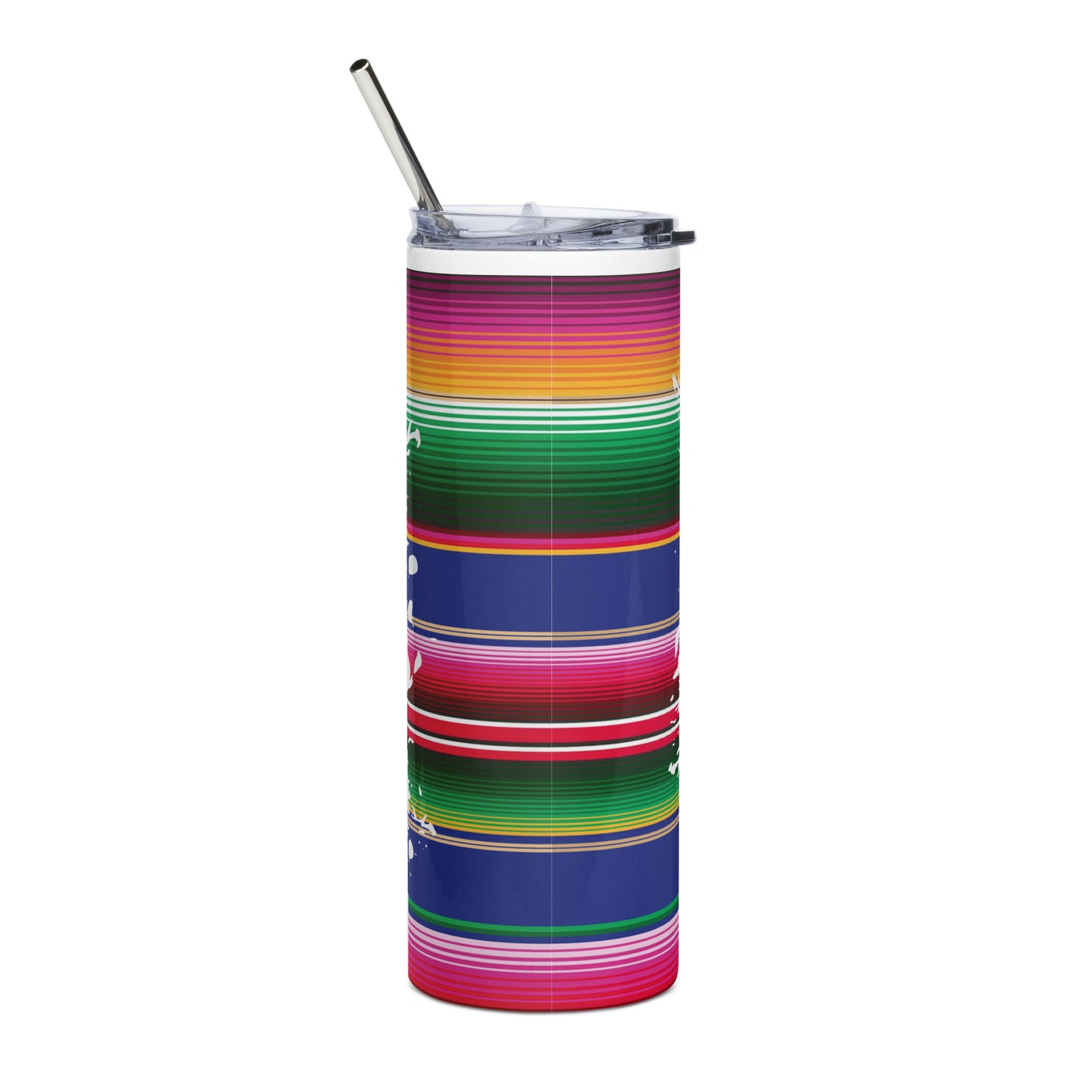 Mexican Serape Chingona Stainless steel tumbler