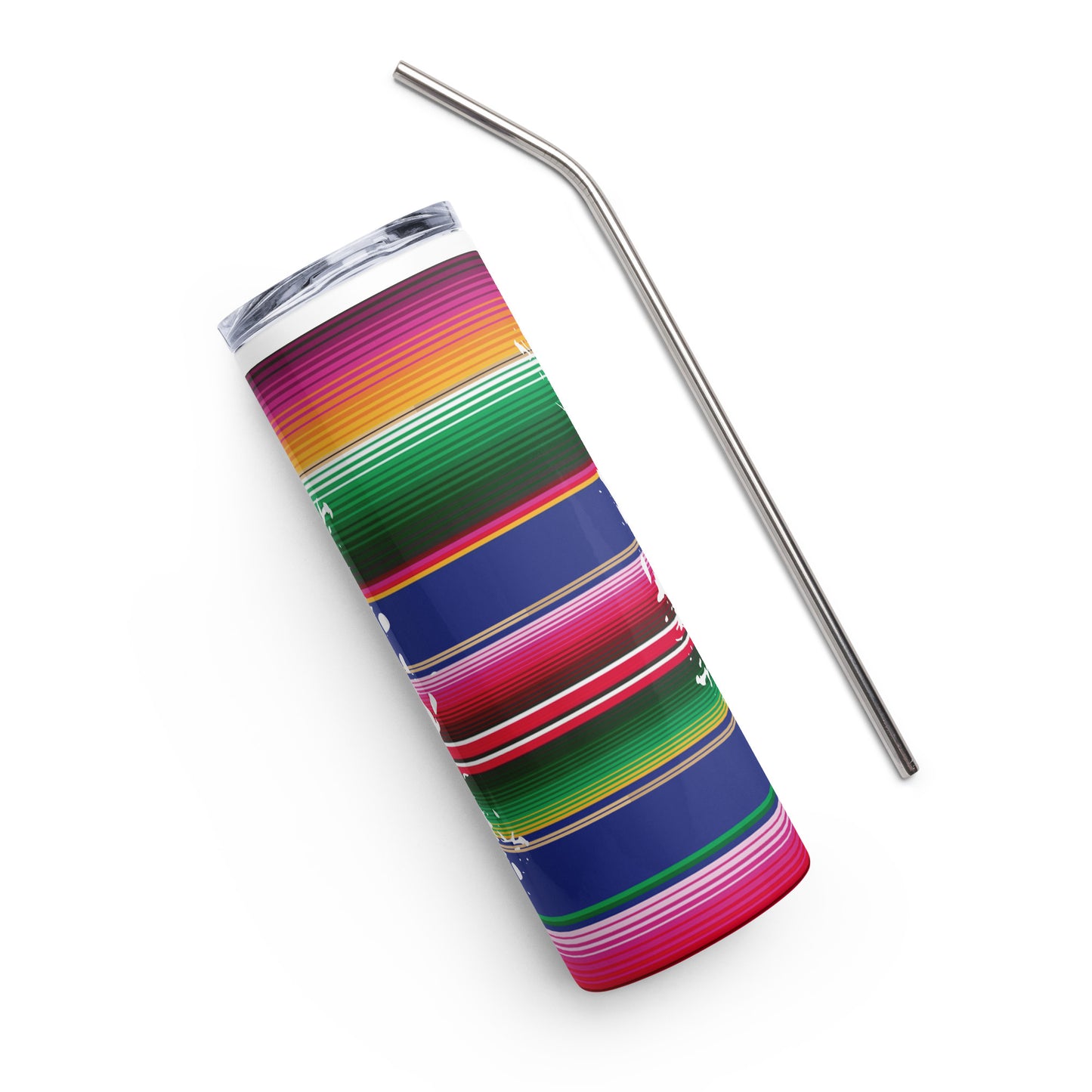 Mexican Serape Chingona Stainless steel tumbler