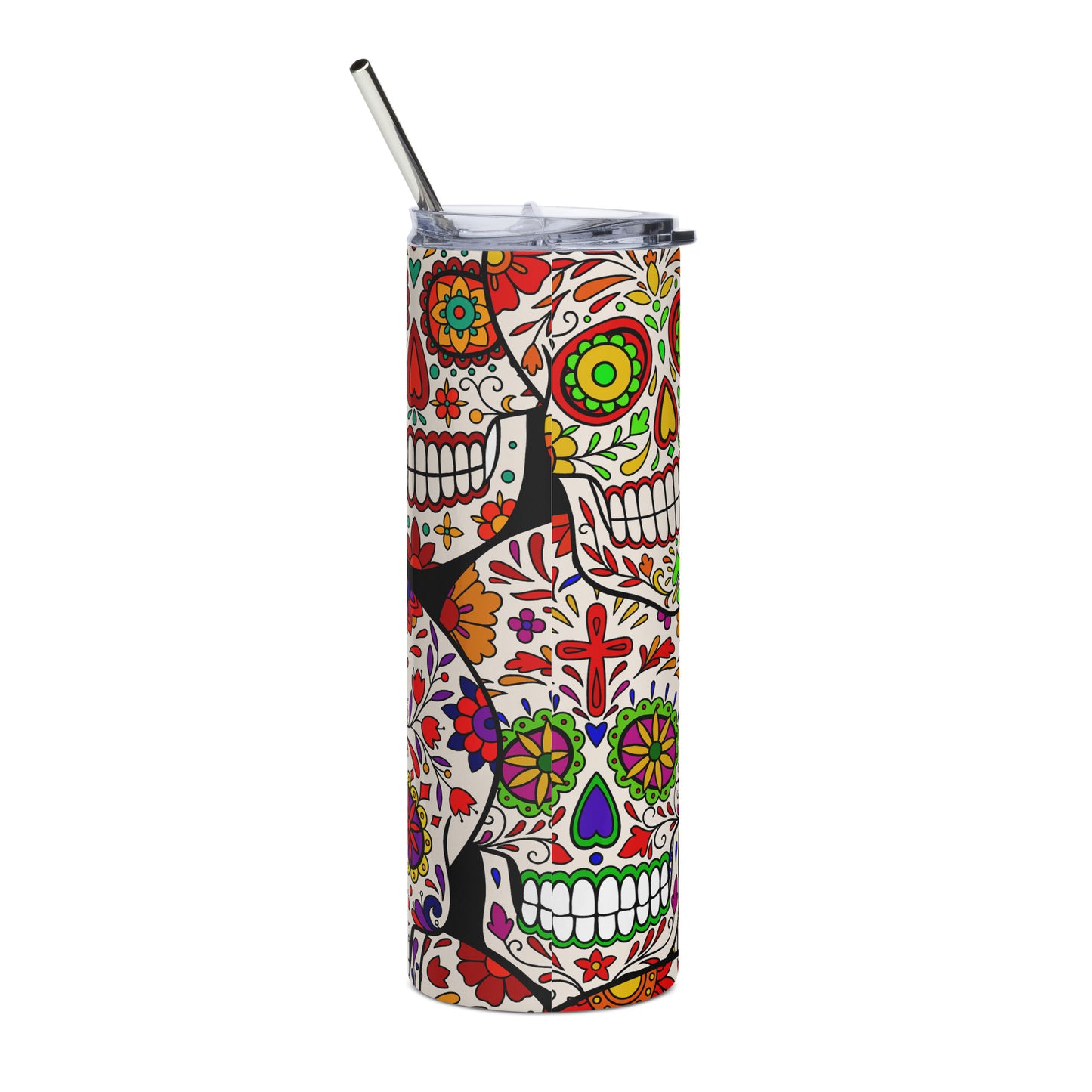 Mexican Sugarskull Stainless steel tumbler