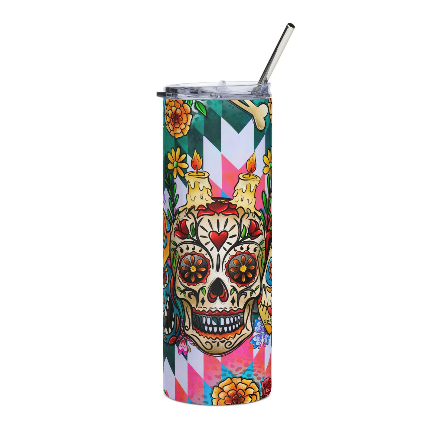 Sugar Skull Familia Stainless steel tumbler