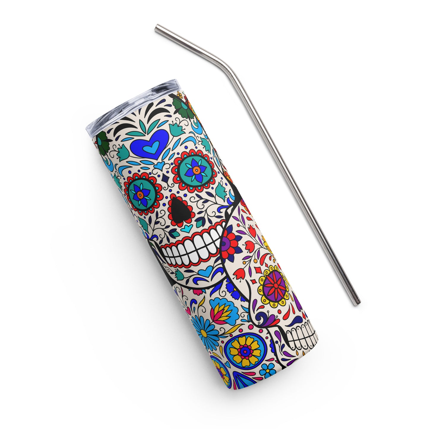 Mexican Sugarskull Stainless steel tumbler