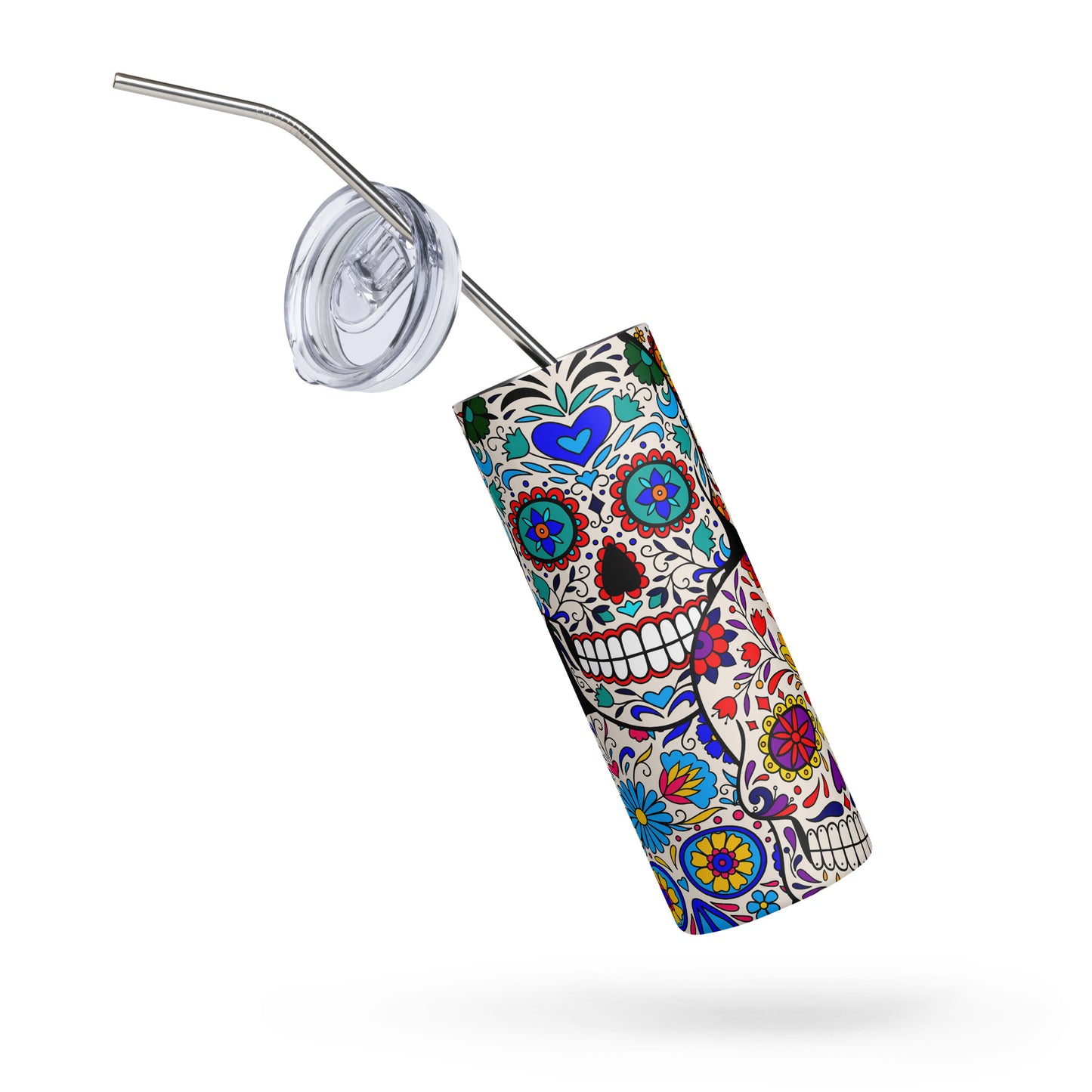 Mexican Sugarskull Stainless steel tumbler