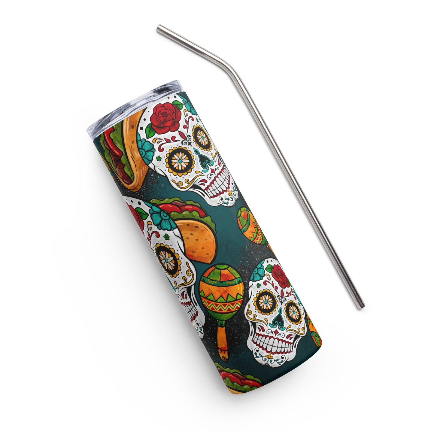 Fiesta Sugar Skull Stainless steel tumbler