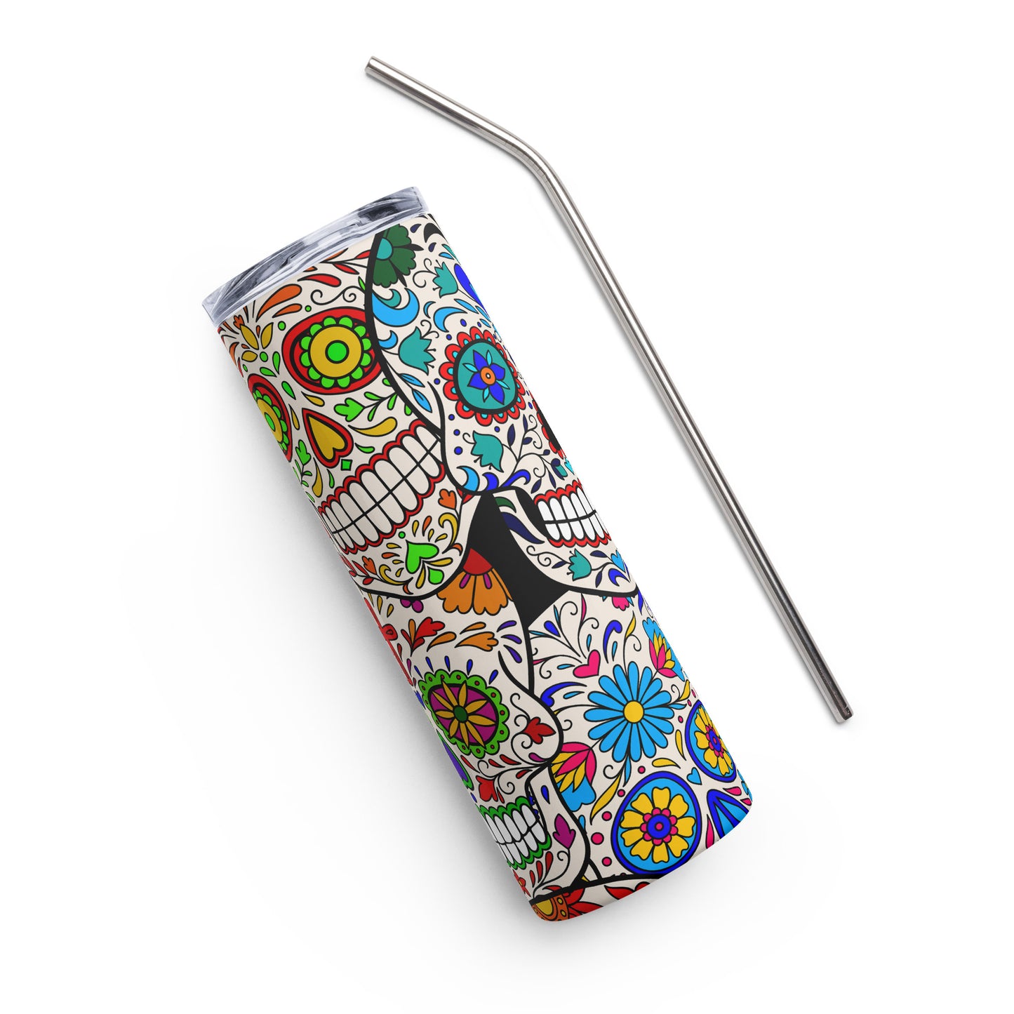 Mexican Sugarskull Stainless steel tumbler