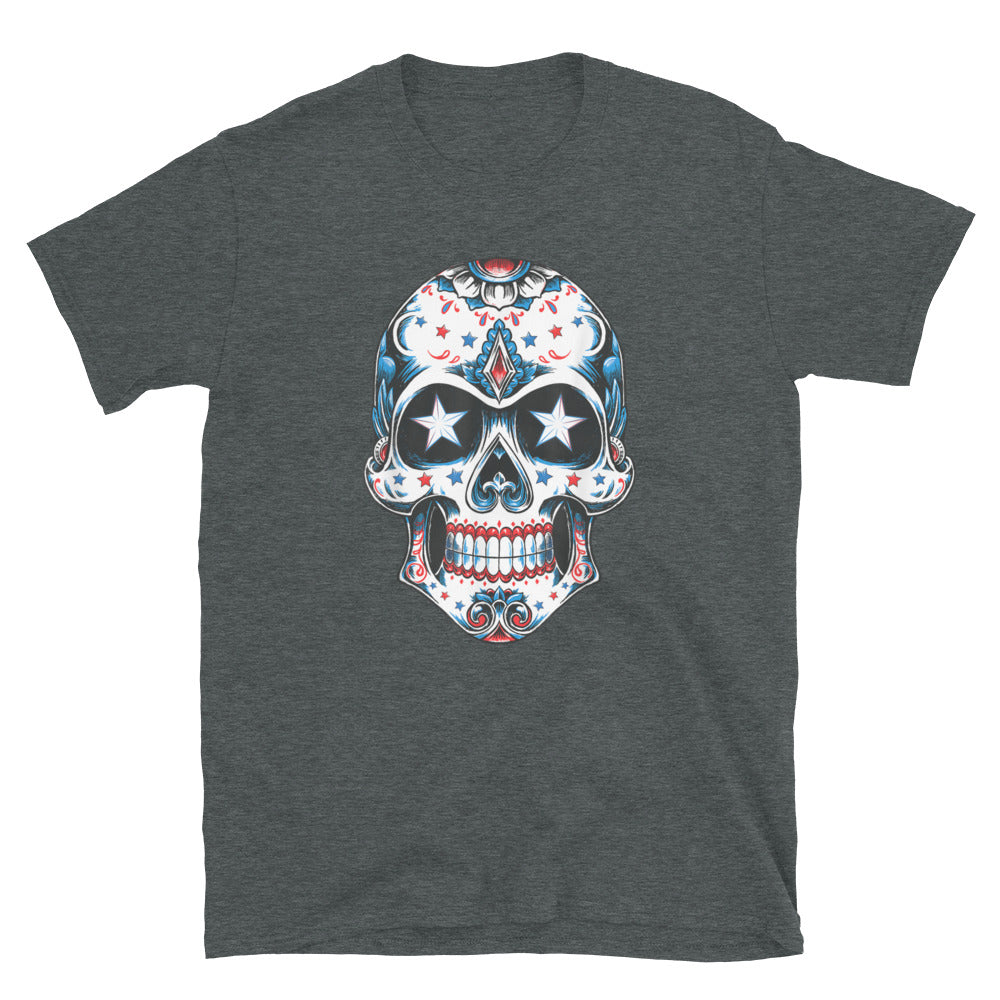 4th of July American Sugar Skull  T-Shirt