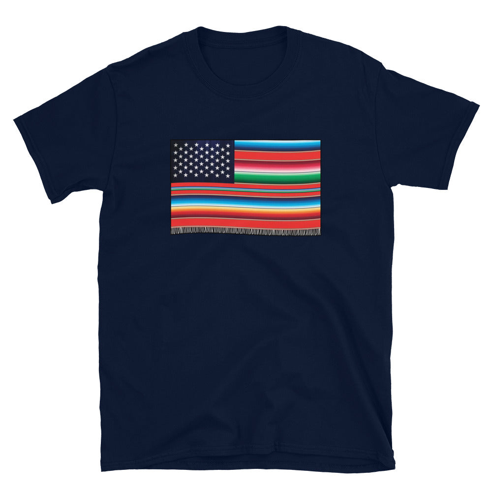 Cross Cultured Serape American Flag Unisex T-Shirt