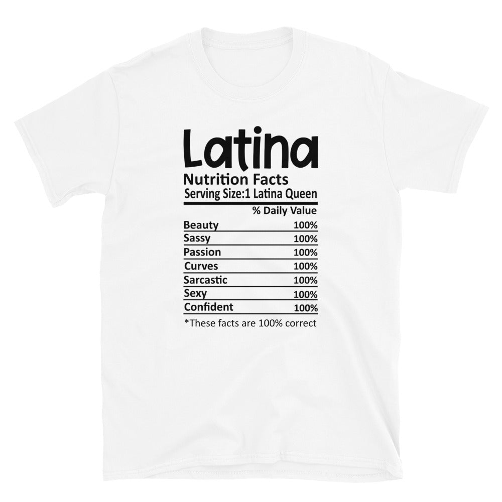 Latina Nutrition Facts T-Shirt