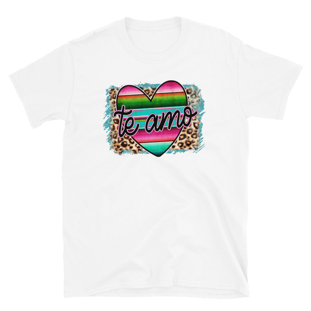 Te Amo Mexican Serape Heart Unisex T-Shirt