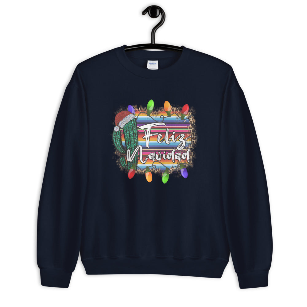 Feliz Navidad Leopard Sweatshirt