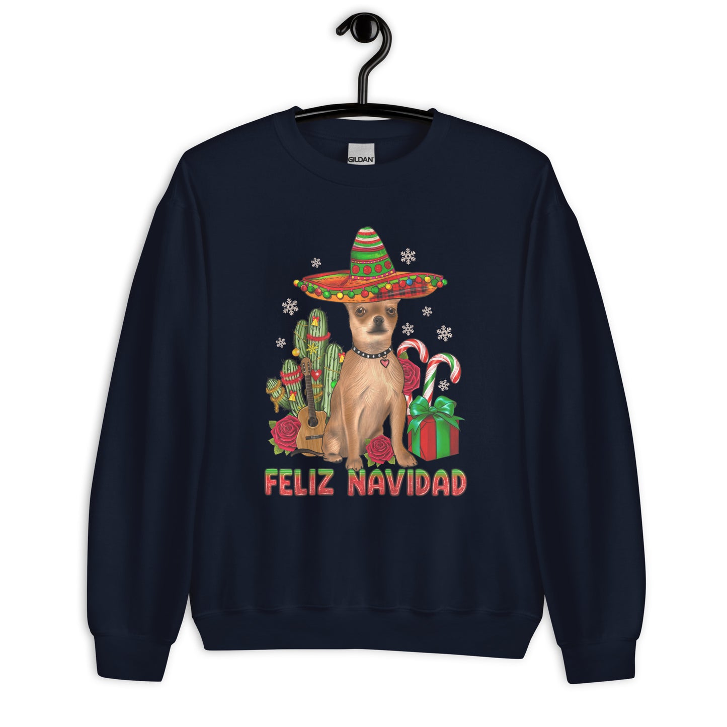 Chihuahua Feliz Navidad Ugly Christmas Sweatshirt