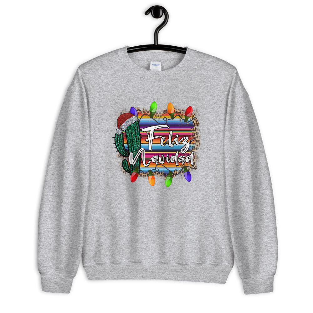 Feliz Navidad Leopard Sweatshirt