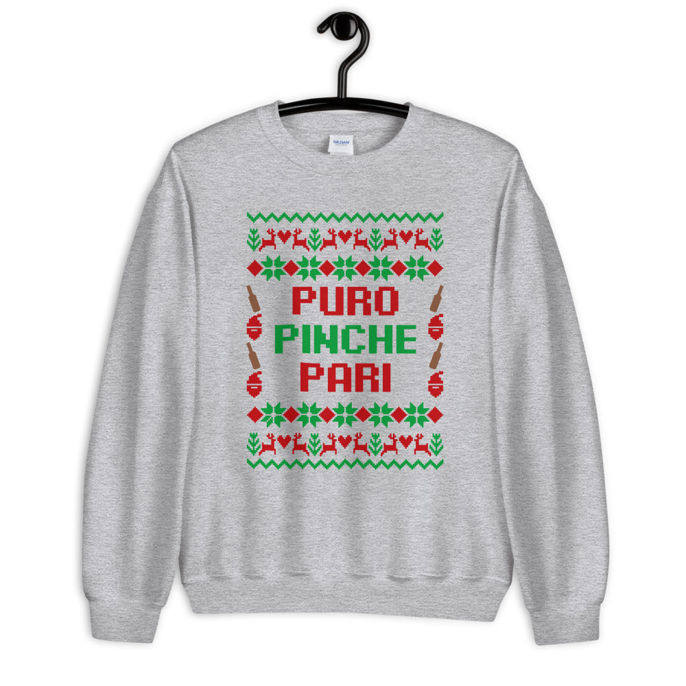 Puro Pinche Pari Ugly Christmas Sweatshirt