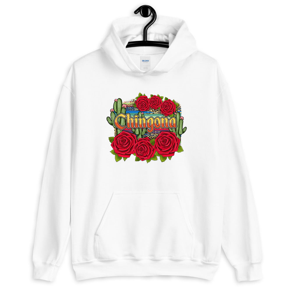 Chingona Red Roses Unisex Hoodie