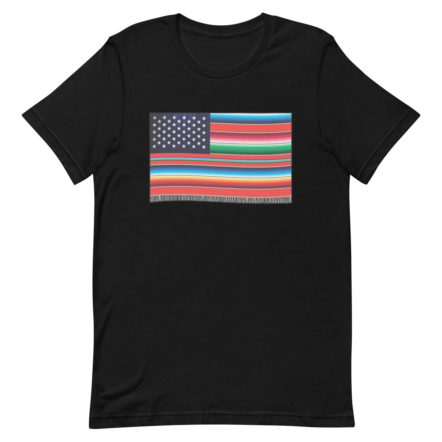 Cross Cultured Serape American Flag Unisex T-Shirt Premium