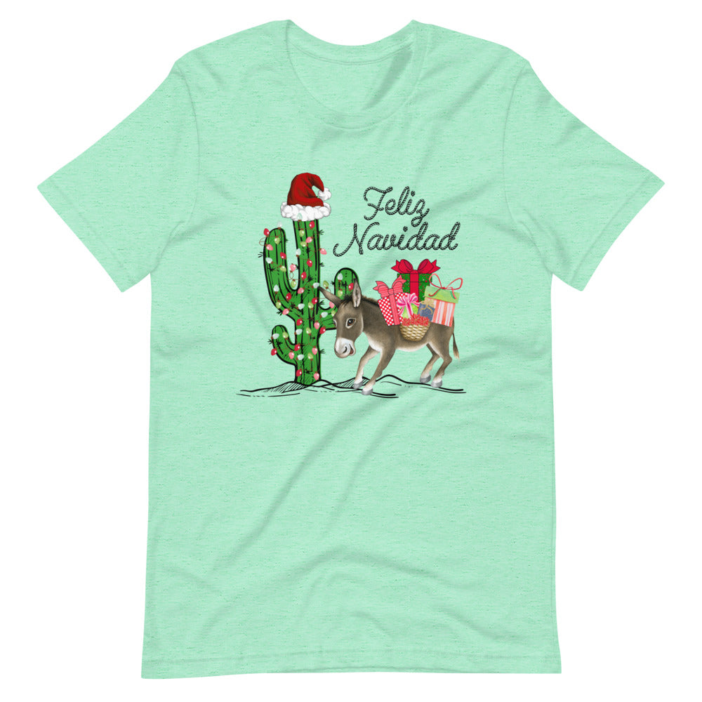 Christmas Burro Feliz Navidad Unisex T-Shirt