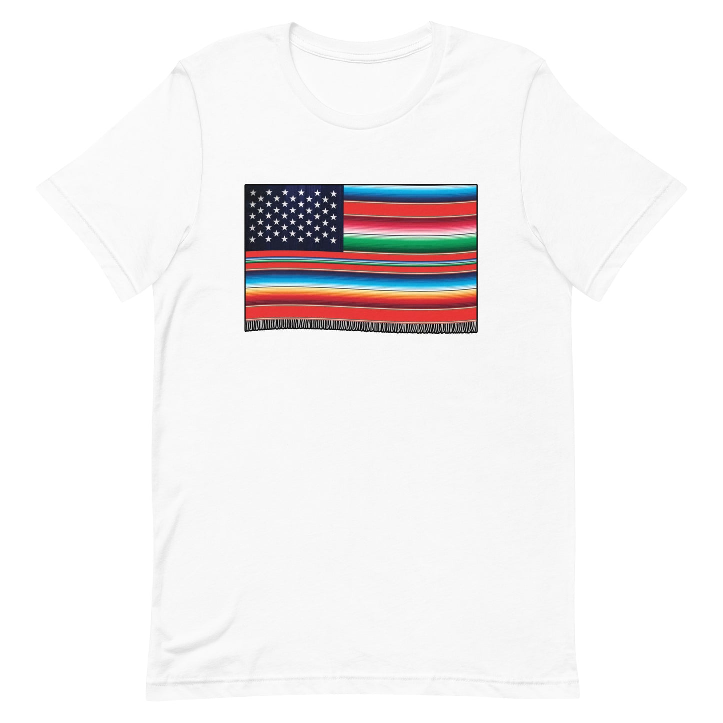 Cross Cultured Serape American Flag Unisex T-Shirt Premium