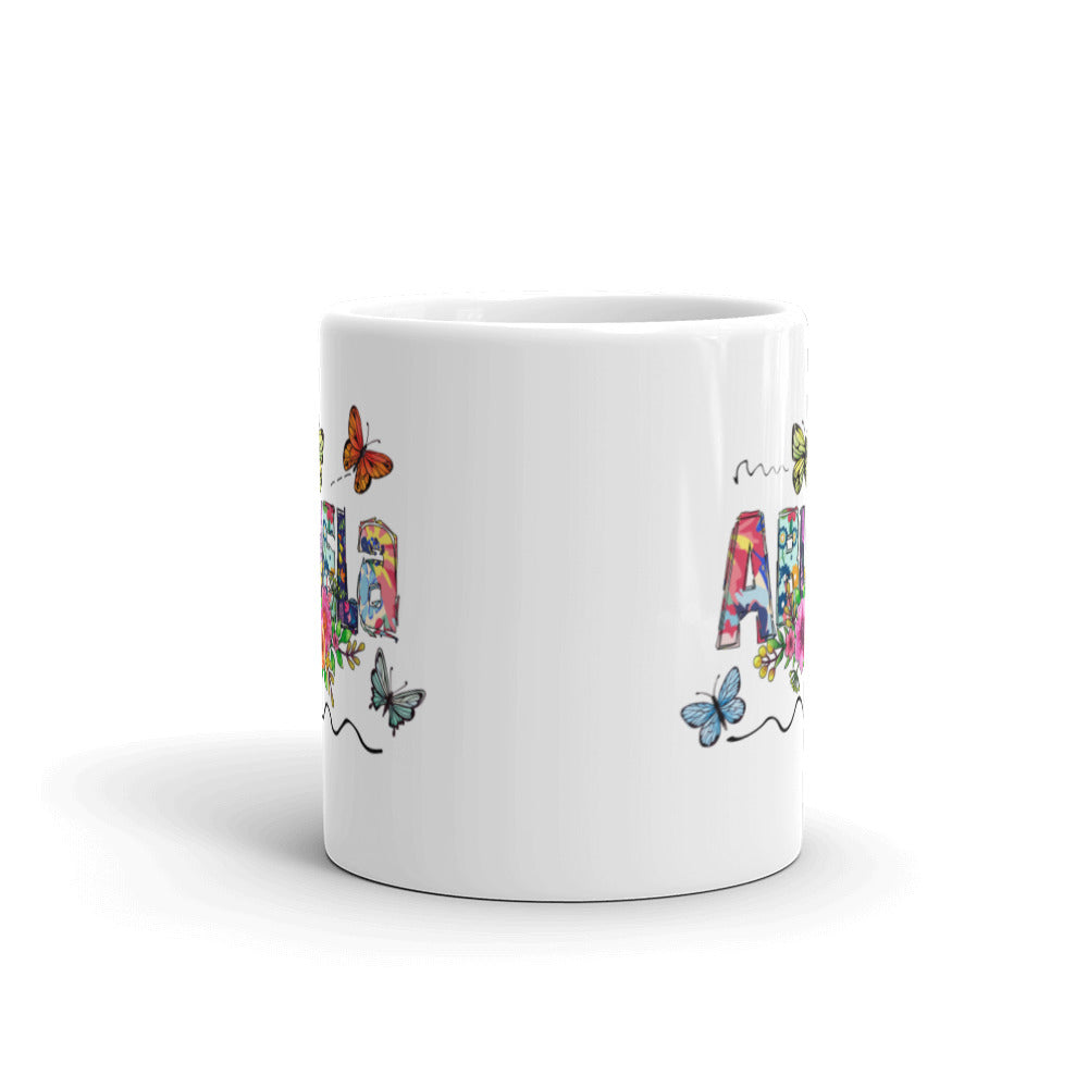 Abuela Butterflies White Coffee Mug