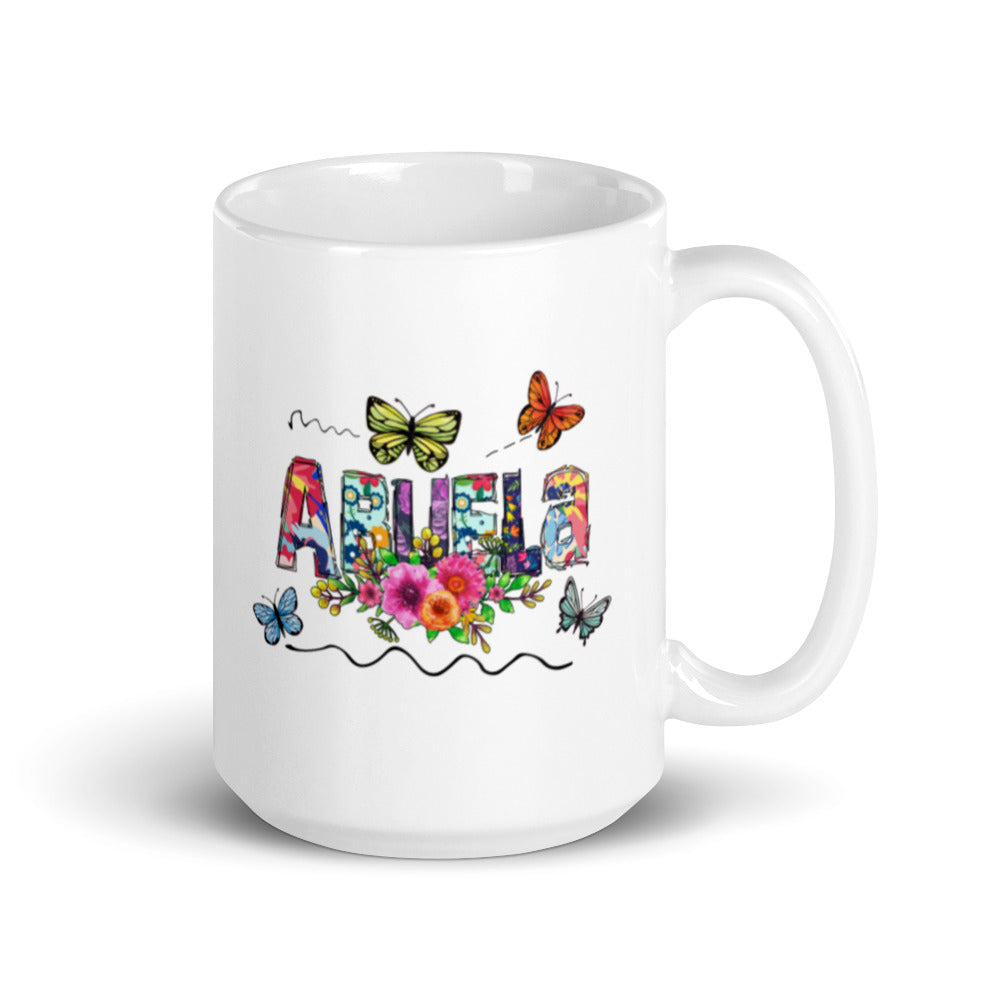 Abuela Butterflies White Coffee Mug