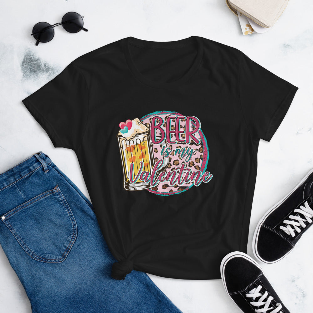 Beer is My Valentine T-Shirt for Women