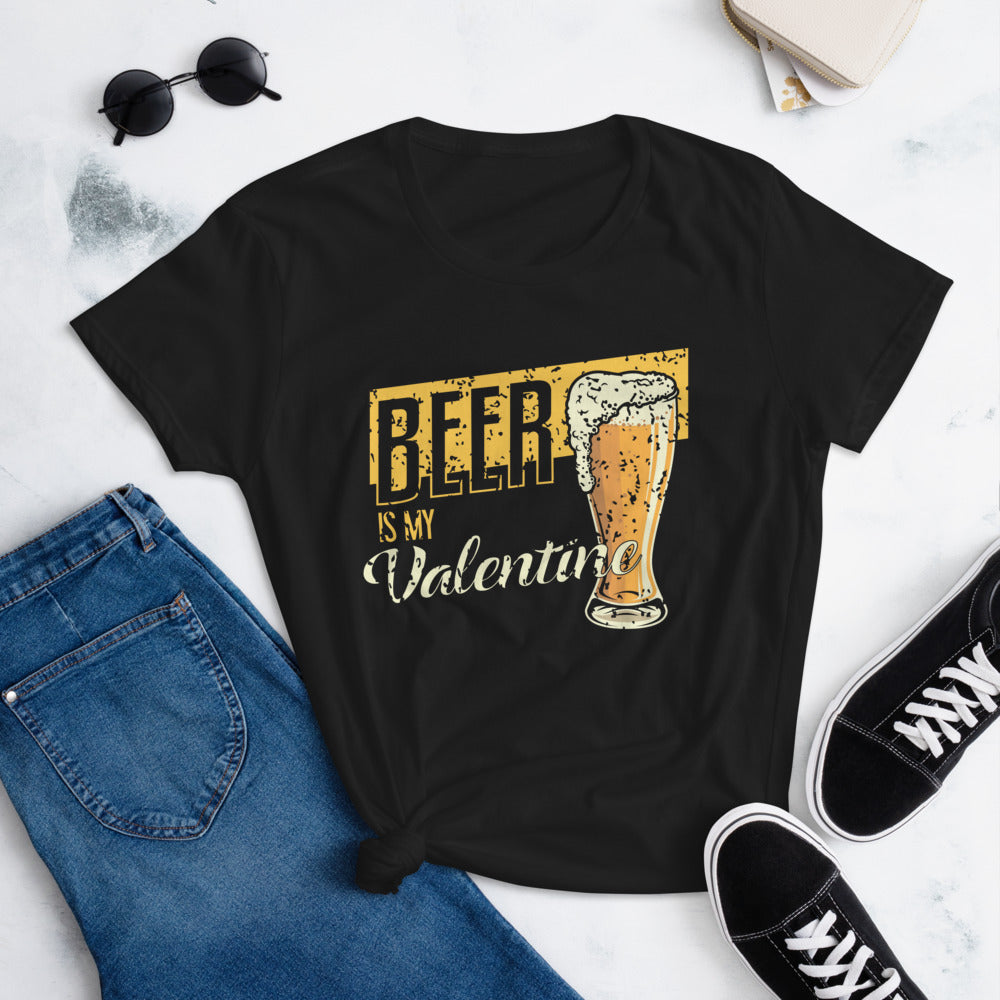 Beer is My Valentine Vintage Shirt for Women