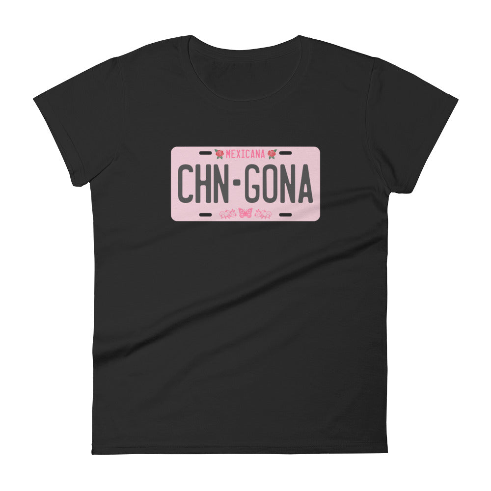 Mexicana Chingona License Plate T-Shirt for Women