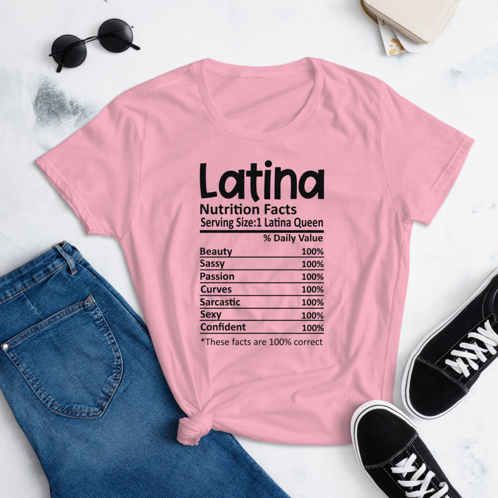 Latina Nutrition Facts T-Shirt for Women