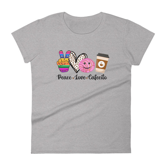 Peace Love Cafecito T-Shirt for Women