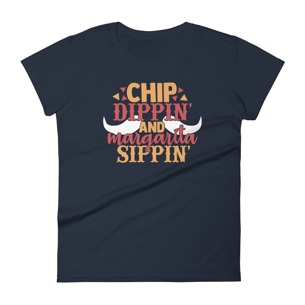 Chip Dipping and Margarita Sippin T-Shirt for Women