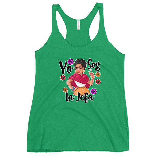 Yo Soy La Jefa Frida Kahlo Women's Racerback Tank Top