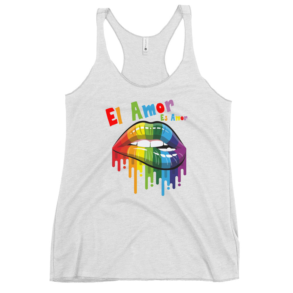 El Amor Es Amor Love is Love LGBTQ Racerback Tank