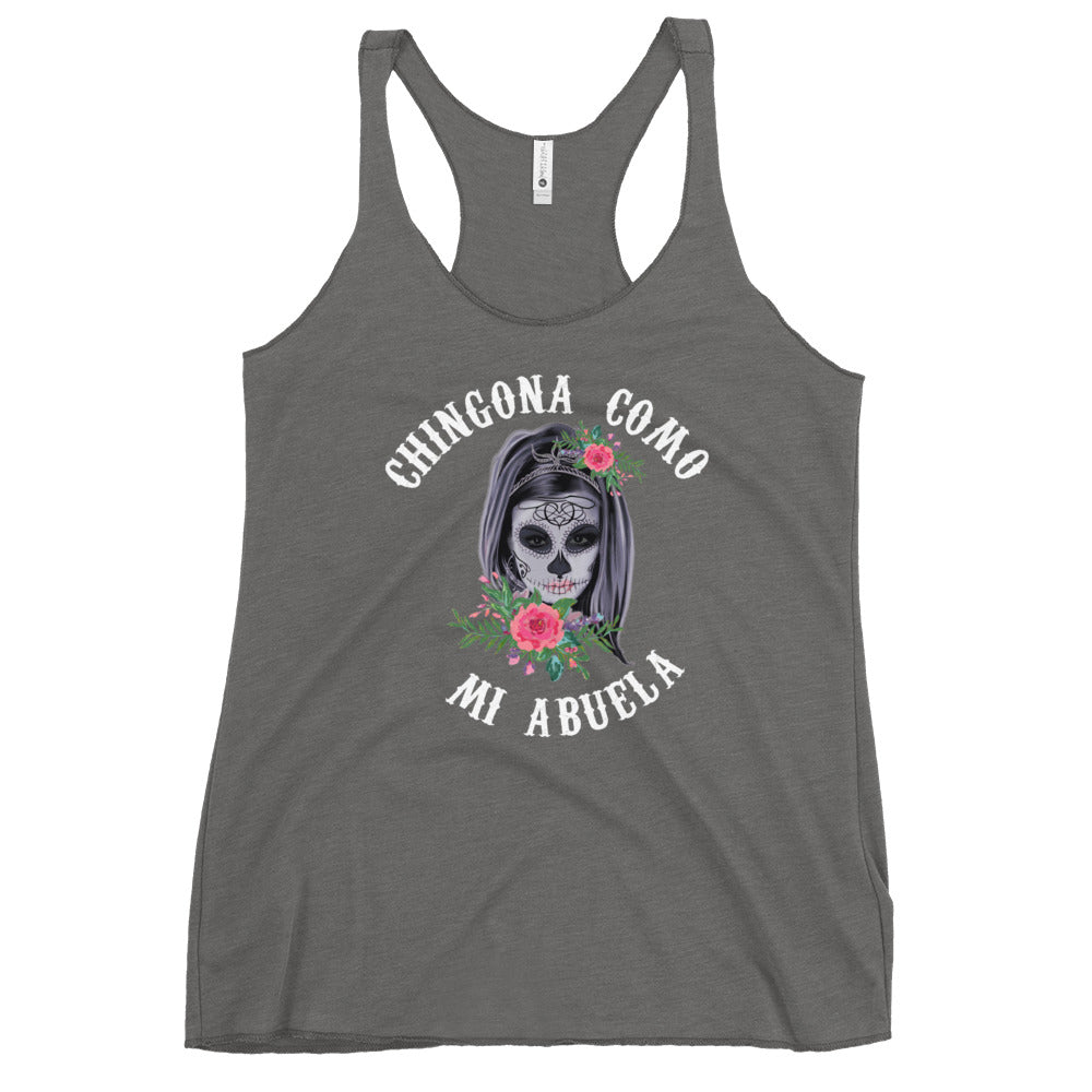 Chingona Como Mi Abuela Women's Racerback Tank