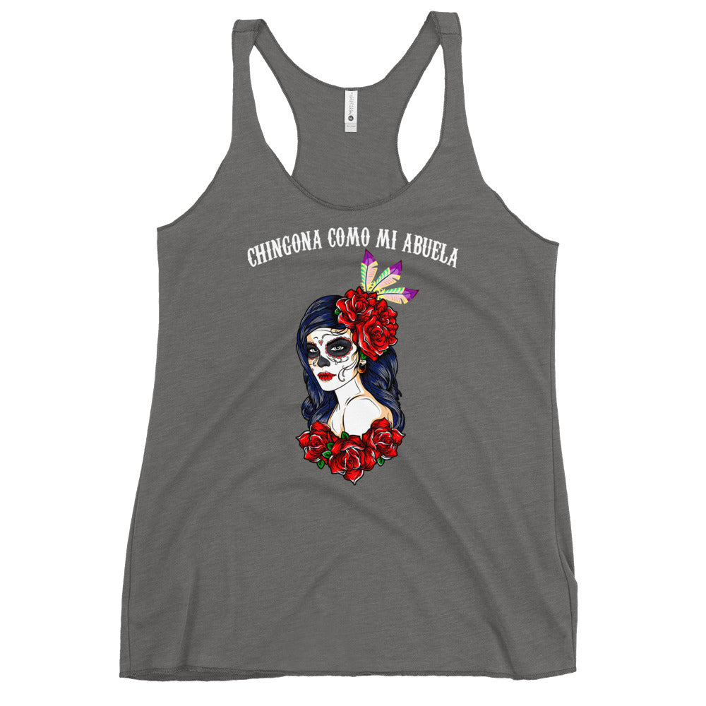 Chingona Como mi Abuela Women's Racerback Tank Top