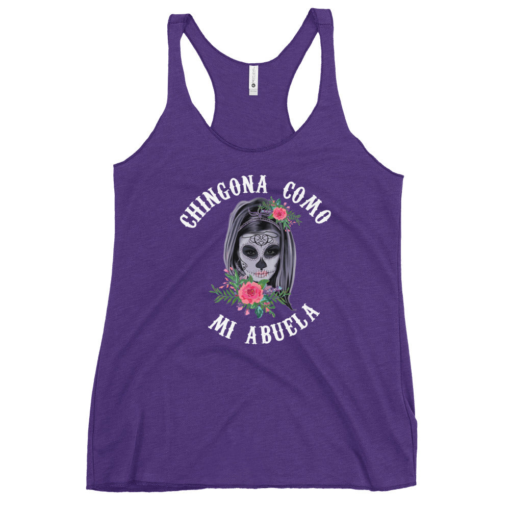 Chingona Como Mi Abuela Women's Racerback Tank