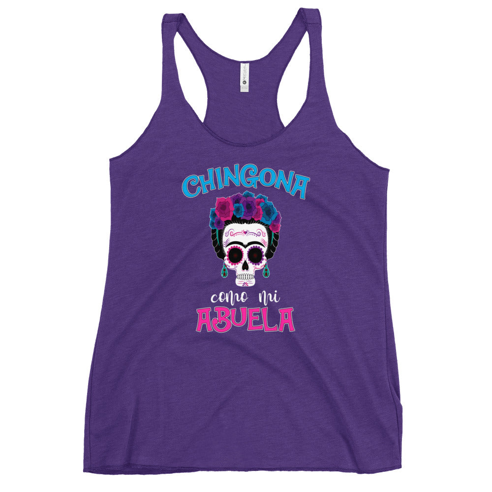 Chingona Como Mi Abuela Women's Racerback Tank Top