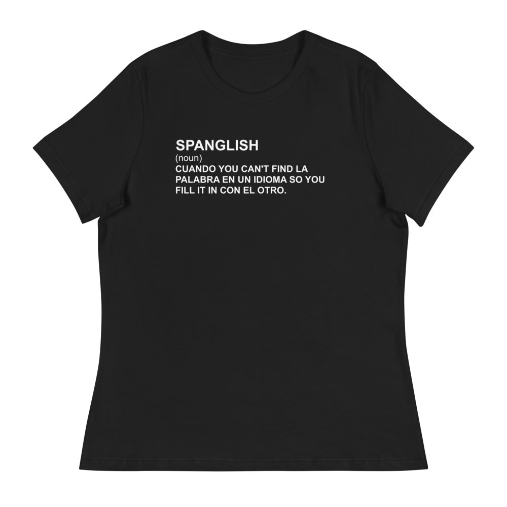 Spanglish Definition Funny T-Shirt for Women