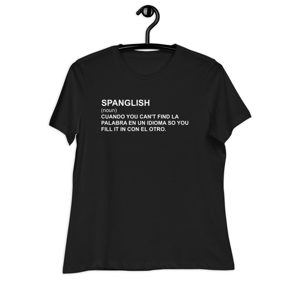 Spanglish Definition Funny T-Shirt for Women