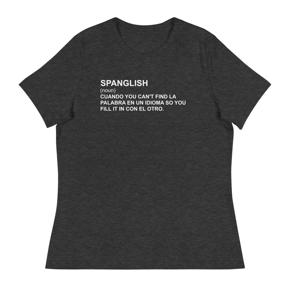 Spanglish Definition Funny T-Shirt for Women