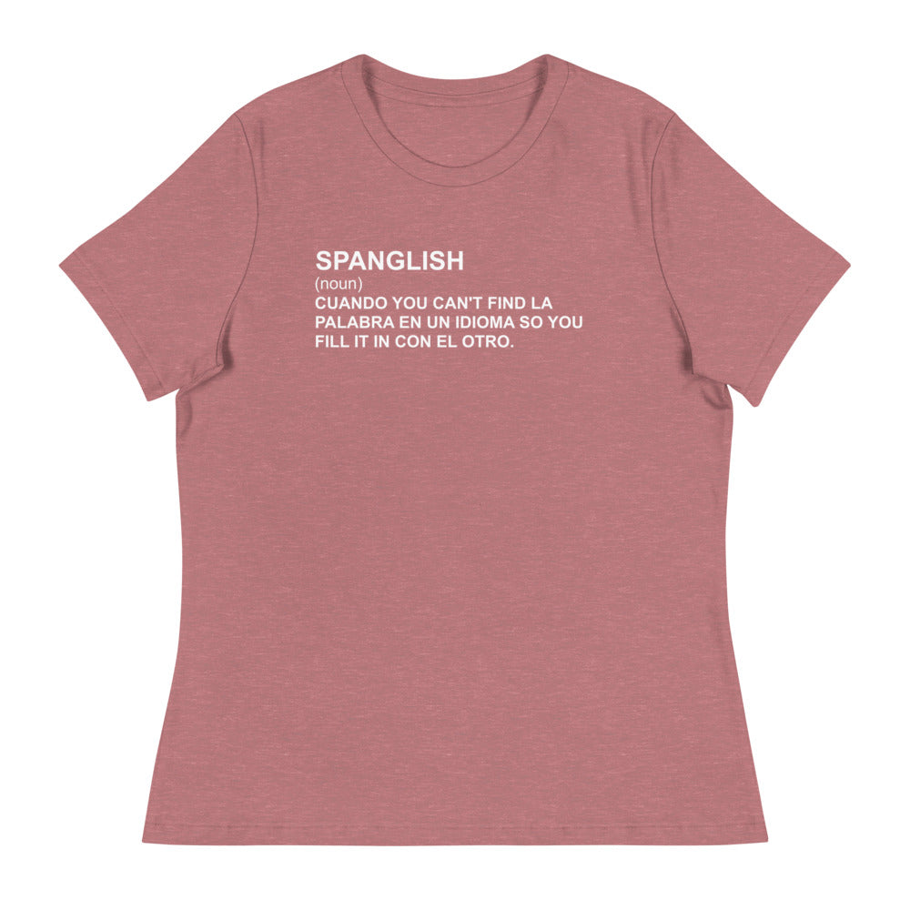 Spanglish Definition Funny T-Shirt for Women