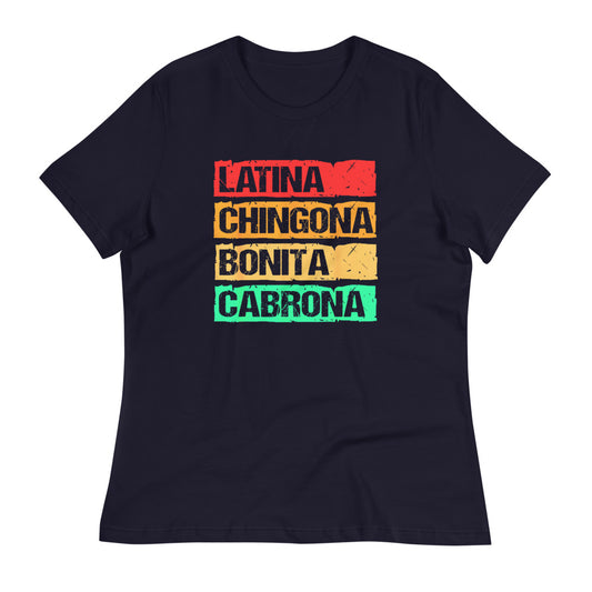 Latina Chingona Bonita Cabrona T-Shirt for Women